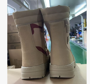 Bottes de camouflage désertique TSB09 3 couleurs, en cuir de vachette avec surpiqûres sur la pointe et le talon pour une durabilité accrue. - Product Image 2
