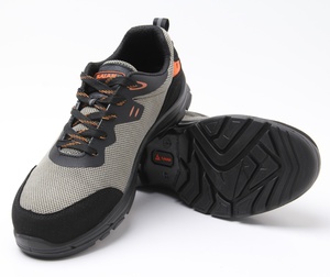 รองเท้านิรภัย Flying Woven สำหรับผู้ชาย, รองเท้าเซฟตี้รองเท้าหัวเหล็กรองเท้าฝึกลำลองหนังนิ่มรองเท้านิรภัยสำหรับปกป้องเท้า - Product Image 4