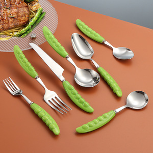 Cubiertos de Acero Inoxidable 304, Juego de Cuchillo, Tenedor y Cuchara con Mango de Cerámica, Cuchara para Postre/Té, Cubertería para Restaurante/Hotel - Product Image 2