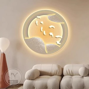 Dipinto Decorativo di Alta Gamma per Ingresso Rotondo con Luce LED Luminosa Dipinto da Appendere Murale per Corridoio e Passaggio - Product Image 1