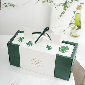 Emballage de boîte à biscuits avec logo personnalisé imprimé boîtes à biscuits recyclables en carton vert pâtisserie cuisson en gros - Product Image 3