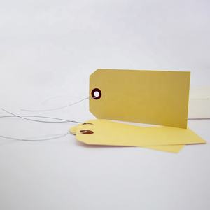 Expédition en gros étiquette de bagage Logo personnalisé <span class=keywords><strong>fil</strong></span> de fer étiquette volante en papier de Manille <span class=keywords><strong>pour</strong></span> vêtements - Product Image 5