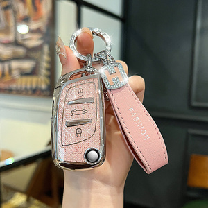 Étui de protection souple en TPU rose premium pour clé de voiture Peugeot DS Citroën Versailles C5X Sega FT, porte-clés et accessoires de sac - Product Image 3
