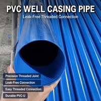 Tuyau de puits en PVC flexible bleu résistant à la corrosion, de 110 mm, 125 mm, 140 mm, 160 mm, pour le forage de puits profonds