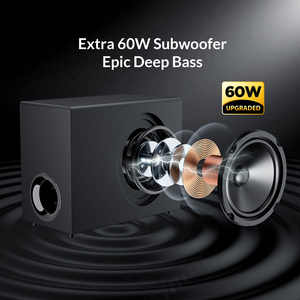 Soundbar 2.1ch con <span class=keywords><strong>Subwoofer</strong></span> e Sistema Surround Wireless Compatibile con Home Theater, Barre Sonore <span class=keywords><strong>per</strong></span> <span class=keywords><strong>TV</strong></span> - Product Image 4