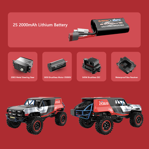 HYPER <span class=keywords><strong>GO</strong></span> MJX H12P 1/12 RC Crawler Haute Vitesse 4x4 Voiture d'escalade Télécommandée 2.4G <span class=keywords><strong>4</strong></span> Canaux Véhicule Tout-Terrain en Métal Jouet - Product Image 6