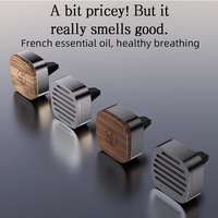 Diffuseur de parfum pour voiture Chiyu, en alliage et bois de noyer, diffusion naturelle, parfum frais et léger, désodorisant longue durée