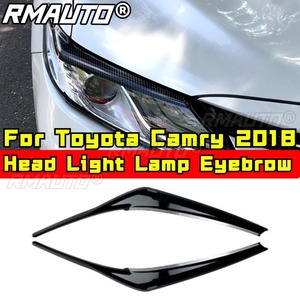 For Toyota Camry 2018 Car Auto <b>Head</b> Light Lamp Eyelids Eyebrow Headlight Decoration Car <b>Styling</b> Trim For Toyota Camry 2018 - Product Image 2