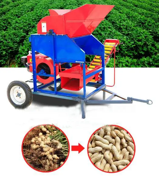 Cosechadora multifuncional de cacahuete, máquina de cosechadora con función de recogedor para granja de gran capacidad