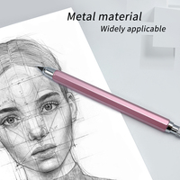 Crayons automatiques hexagonaux en métal personnalisés avec logo, spéciaux pour les étudiants en art, tailles 5,6 mm et 4,0 mm pour le dessin et l'écriture