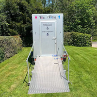 Remorque de toilettes portable de luxe 2026 conforme ADA, certifiée DOT, accessible aux fauteuils roulants, couleur personnalisée