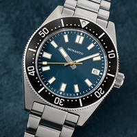 Relojes de Buceo Automáticos Deportivos de Lujo para Hombre, Correa Ancha de Acero Inoxidable, Resistencia al Agua de 200 Metros, Esfera con Agujas, 40.5 mm, Venta al Por Mayor
