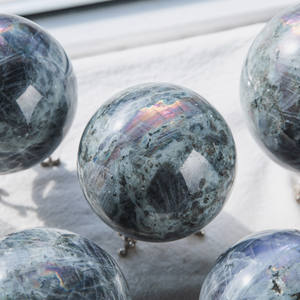 Nueva Esfera <span class=keywords><strong>de</strong></span> Labradorita Morada Pulida, Cristales Naturales, Piedras Curativas, Esfera <span class=keywords><strong>de</strong></span> Diferentes Tamaños para Colección - Product Image 3