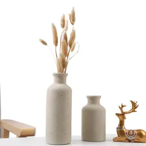 Redeco Vas Retro Baru Datang Deco Matte Beku Keramik Vas Silinder untuk Hadiah Dekorasi Rumah Kantor
