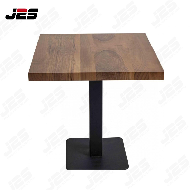 Square Restaurant Table with Solid Wood