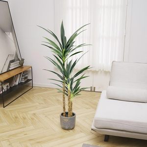 Planta de <span class=keywords><strong>agave</strong></span> artificial de imitación de árbol <span class=keywords><strong>en</strong></span> <span class=keywords><strong>maceta</strong></span> de plástico para decoración del hogar Decoración de oficina interior o exterior - Product Image 6