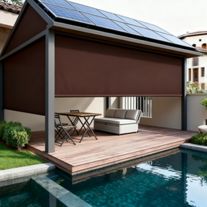 Volets extérieurs toutes saisons avec commande sans fil, design moderne, écologiques, tissu occultant et imperméable <span class=keywords><strong>pour</strong></span> vérandas - Product Image 5