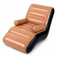 Fauteuil gonflable créatif en forme de S, canapé paresseux floqué pour la pause déjeuner au bureau, canapé gonflable portable en stock, expédition rapide