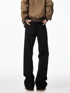 Jeans de Hombre a la Moda, Estilo Otoñal, Corte Slim Fit, Color Negro, Elásticos, Estilo Urbano, de Alta Calidad, Personalizados de Fábrica - Product Image 4