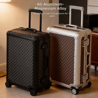 Valises de luxe pour affaires à roulettes, valises en aluminium avec serrure TSA, sacs de voyage, ensembles de bagages rigides OEM