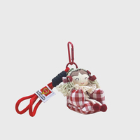 RW Nouveau style Breloques de sac en tissu faites à la main en forme de poupée, Porte-clés mignons pour sacs à main pour femmes, Breloques de sac en forme de poupée de canapé mignonne, Cadeau