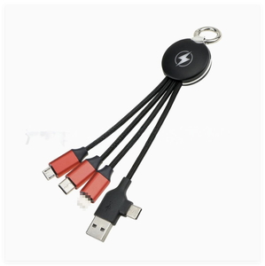 สายชาร์จโลโก้เรืองแสงแบบ 3-in-1 ชนิด C USB  ปรับแต่งโลโก้ได้ พร้อมไฟหลากสี สำหรับงานส่งเสริมการขาย - Product Image 1