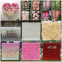 QSLH-V230 Décoration de scène de mariage, mur de fleurs enroulable 5D, toile de fond florale, décoration de mariage