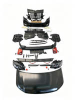 Kit de Conversión de Carrocería para Volkswagen Multivan y Caravelle T5 T6 a T6.1, Parachoques Delantero y Trasero, Capó, Rejilla, Faro, Guardabarros