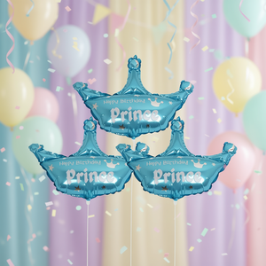 Ballon en aluminium en forme de couronne de prince pour fête, 40x42cm, décoration d'anniversaire métallique, forme de dessin animé pour enfants - Product Image 2
