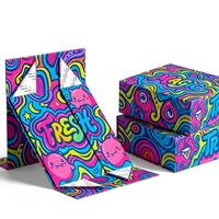 Boîte cadeau pliable magnétique personnalisée avec logo imprimé en quatre couleurs, carton gris, biodégradable, recyclable, haut de gamme, finition mate