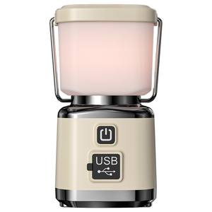 Lanterne de camping portable à plusieurs sources lumineuses, rechargeable par USB Type C, pour voyages, randonnées, extérieur, urgence, LED, en verre, pour tente - Product Image 1