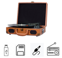Tourne-disque vinyle électrique moderne, design personnalisé pour amplificateur stéréo domestique, 3 vitesses, gramophone