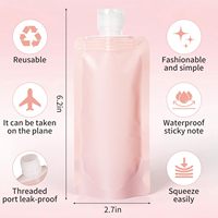 Lot de 6 pochettes liquides approuvées par la TSA, 90 ml/3 fl, pochettes de voyage pour articles de toilette, pochettes compressibles anti-fuite rechargeables