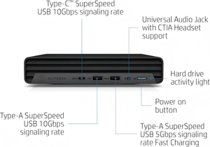 <span class=keywords><strong>Mini</strong></span> PC de bureau Barebone Tiny <span class=keywords><strong>EliteDesk</strong></span> 800 G6 10e génération, propre, sans rayures, grade A, testé et fonctionnel - Product Image 4