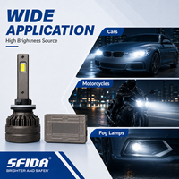 Ampoules de phares de voiture LED haute puissance 130W, vente en gros d'usine, SFIDA V21 avec 2 ans de garantie, fabricant fournisseur