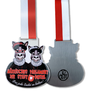 Medalla <span class=keywords><strong>Wesel</strong></span> alemana personalizada al por mayor, medallas de acero inoxidable personalizadas con logotipo de revestimiento de cúpula epoxi y cinta, artesanías de metal - Product Image 1