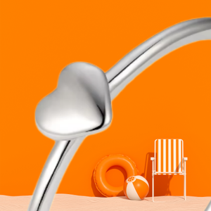 แหวนรูปหัวใจแบบซ้อนได้สำหรับผู้หญิงจาก UM Jewelry เงินแท้ 925 เครื่องประดับน่ารักสำหรับงานแต่งงานและงานปาร์ตี้ - Product Image 3