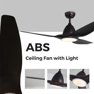 Tiết kiệm năng lượng BLDC Quạt trần động cơ 52 inch Điều khiển từ xa màu đen quạt trần với ánh sáng cho phòng khách - Product Image 4