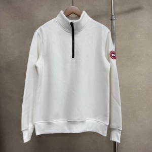 Sweat-shirt pour homme à col montant et demi-zip, manches longues, couleur unie, en polaire, style décontracté, logo sur la manche gauche, coupe classique - Product Image 3