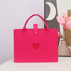 Nhà Máy OEM Giá Unisex Kinh Doanh Cảm Thấy Giản Dị Tote Túi Hai Vai Dây Đeo Biểu Tượng Tùy Chỉnh Bền Thân Thiện Với Môi Xách Tay - Product Image 4