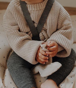 <span class=keywords><strong>Pull</strong></span> personnalisé de style coréen à encolure en O pour bébés garçons d'automne <span class=keywords><strong>Pull</strong></span> en tricot confortable pour enfants pour les nouveau-nés Chandails pour bébés à porter en hiver - Product Image 3