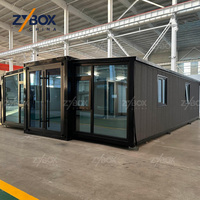 Bureau Modulaire Préfabriqué de Studio Créatif, Conteneur Extensible de Luxe 20ft 40ft avec Mur en Verre pour les Marchés Américain et Australien