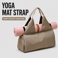 Tas Yoga Wanita Tas Gym Kompartemen Sepatu Basah Kering Pegangan Tali Matras Yoga Oxford Kasual Nilon 20-35L Kapasitas Besar Tas Travel