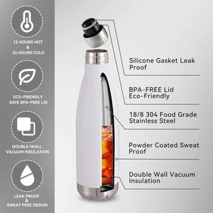 Botella de Agua de Acero Inoxidable 2024, Colorida, de Alta Calidad, 500 ml, 750 ml, en Oferta, con Aislamiento al Vacío, en Forma de Botella de Cola, para Senderismo - Product Image 5