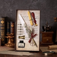Stylo à plume personnalisé en gros, ensemble de stylos de calligraphie en plumes avec encre