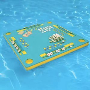 Tapis flottant pour piscine 80cm x 80cm, antidérapant, réduisant le bruit, tapis de jeu de mahjong pour poker, jeux de tuiles - résistant à l'eau, écologique - Product Image 2