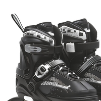Patins à roulettes ajustables à 4 roues Banwei avec frein au talon bleu noir rouge