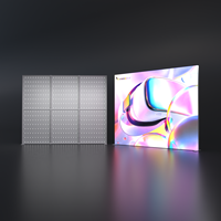 Nouveau produit phare : Écran d'affichage portable double face en tissu, support de boîte lumineuse publicitaire LED