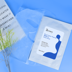 Masque facial en feuille de réparation de la peau Ghk-cu avec logo personnalisé, prix d'usine, masque facial en feuille de peptide de cuivre bleu - Product Image 3