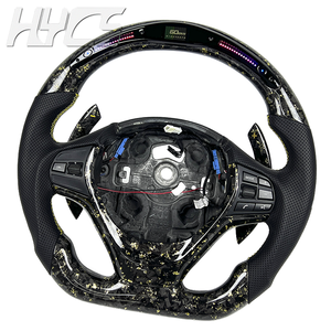 Volante Personalizado de Fibra de Carbono Forjada con LED y Cuero para Interiores de Automóviles <span class=keywords><strong>BMW</strong></span> F30 F32 F35 F20 F22 325 328 328i <span class=keywords><strong>330</strong></span> 335 - Product Image 2